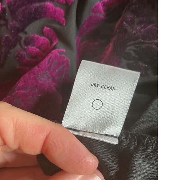 Fashion Nova Womens Velvet Burnout Dress Size Small Burgundy Whimsigoth HOCO - Picture 10 of 11